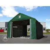 TOOLPORT 6x8 m telthall, PRIMEtex-PVC-presenning, mørkegrønn, med statikk (betongunderlag)