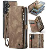 CASEME Samsung Galaxy S24+ 008 2-i-1 Multifunksjonell Lommebok-deksel - Brun