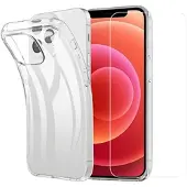 Saii 2-i-1 iPhone 13 Mini TPU-deksel & Beskyttelsesglass