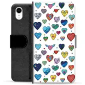 Mtp Products iPhone XR Premium Lommebok-deksel - Hjerter