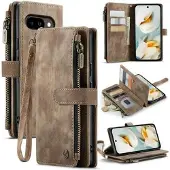 CASEME Google Pixel 9a C30 Multifunksjonell Lommebok-deksel - Brun