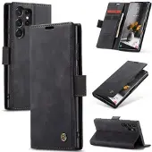 CASEME Samsung Galaxy S24 Ultra 013 Series Lommebok-deksel - Svart