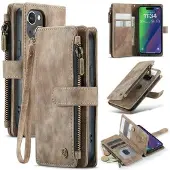 CASEME iPhone 16 C30 Multifunksjonell Lommebok-deksel - Brun
