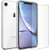 Saii 2-i-1 iPhone XR TPU-deksel & Beskyttelsesglass