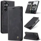 CASEME Samsung Galaxy S25 013 Series Lommebok-deksel - Svart