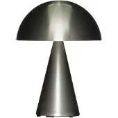 Hubsch LED-batteridrevet bordlampe Mush, nikkel, IP44, dimbar