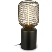 Briloner Bordlampe Rist, svart, høyde 22 cm, metall