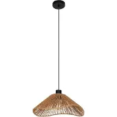 Eglo Hengelampe Lavister, Ø 39 cm, svart/natur, papir