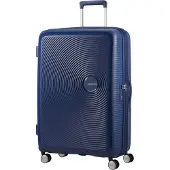 American Tourister Soundbox, Spinner, Blå, 4 hjul, Spinnehjul, Glidelås, Glidelås