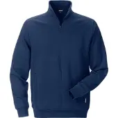 Fristads Sweatshirt med kort glidelås 7607 SM Mørk marineblå 2XL