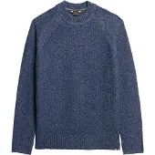 Superdry for man. M6110634A Navy thick raglan jumper (S), Casual, Polyester