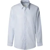 Pepe Jeans for man. PM3090836 Claybourne blue shirt (M), Casual, Cotton, Long sleeve