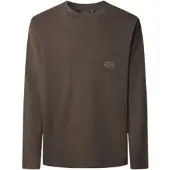 Pepe Jeans for man. PM5010100 Thor T-shirt brown (L), Casual, Cotton, Long sleeve