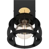 Eglo Vegglampe Stillington 1 av stål med tredetaljer