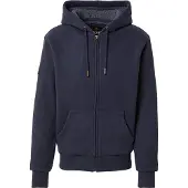 Superdry for man. M2014502A Borg Lined sweatshirt navy (S), Casual, Cotton, Long sleeve