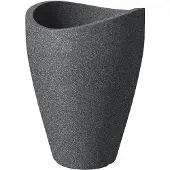 Scheurich Honeywell FLOWER POT 254/67 svart-granitt D67