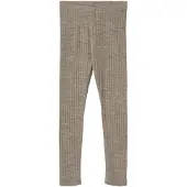 Wheat Ull Silke Leggings Agi Khaki Melange (104 / 4 år)