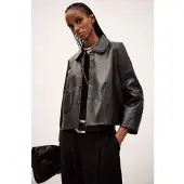 Ba&sh for woman. 1E24MYLO Mylos jacket black (40), Casual, Leather