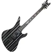 Schecter Synyster Gates Standard Svart Med Sølv Pinstripes (2018)