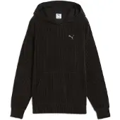 Puma Essentials Elevated Velour Rib Hoodie Women, Clothing, Black, 3XL