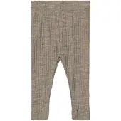 Wheat Baby Ull Silke Leggings Agi Khaki Melange (50 / 0-1 mnd)