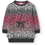 Boboli Fleece Printed Kjole Med Lange Ermer