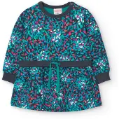 Boboli Fleece Printed Kjole Med Lange Ermer