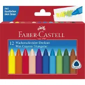 Faber-Castell Fargekritt - Trekantet - 12 stk. - Multi - - OneSize - Fargesett