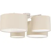 Duolla Taklampe Lodge, beige, 75 cm, 4 lyskilder