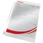 Esselte Plastlommer A4 56113 0,075 mm Premium glasklar m/rygforstærkning - (100 stk.)