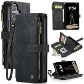 CASEME iPhone 17 C30 Multifunksjonell Lommebok-deksel - Svart