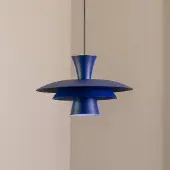 Luminex Hengelampe Plato, mørkeblå, metall, Ø 38 cm, E27
