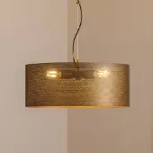 Domiluce Hengelampe Zofia, kaffebrun, metall, Ø 50 cm, 3 lyskilder, E27