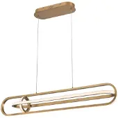 Quintiesse LED-hengelampe DENMARK, børstet gull, lengde 107 cm, metall