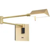 Orion LED-vegglampe Boston med USB-stikkkontakt, messing