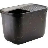 Savic Hop In Marble kattetoalett Startsett: Toalett Marmor svart/gull + 6 Bag it up