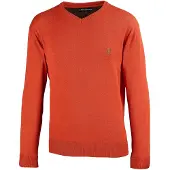 Deerhunter Harrington V-hals genser Herre Oak Rust Melange 2XL