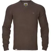 Härkila Vincent Merino V-Neck-genser Herre Demitasse brown L