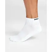 MM Sports Low-Cut Socks 3-Pack, White - 39-42