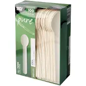 Papstar 88067, Engangsskje (suppeskje), Papir, Hvit, FSC, 15,5 cm, 100 stykker