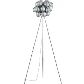 LUCANDE Gulvlampe Diborah, røykgrå, glass, 150 cm, G9