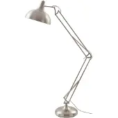 LINDBY gulvlampe Leia, sølv, metall, 180 cm, roterbar, E27