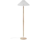 LUCANDE Ellorin gulvlampe, hvit, tre, Ø 47,5 cm, E27