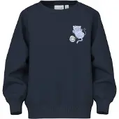 Name it Collegegenser - NmfVenus - Navy Blazer/CAT Garn - - 4 år (104) - Collegegenser