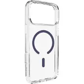 Puro Lite Mag TPU+PC-etui kompatibelt med MagSafe for iPhone 17 Pro - gjennomsiktig med blå ring
