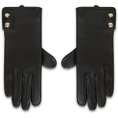 Ralph Lauren for woman. 454833083001 Black leather gloves (L), Casual