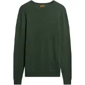 Superdry for man. M6110564A Essential crew neck jumper green (XXL), Casual, Nylon