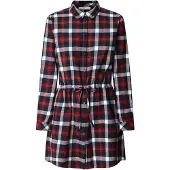 Pepe Jeans for woman. PL9537750 Marina red dress (S), Casual, Cotton, Long sleeve