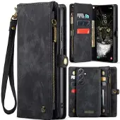 CASEME Samsung Galaxy A36 008 2-i-1 Multifunksjonell Lommebok-deksel - Svart