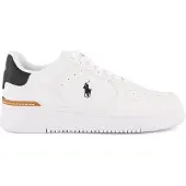 Ralph Lauren for man. 809891791003 Court leather trainers white (47), Flat, Laces, Casual